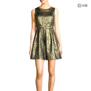 Romeo and Juliet Couture gold floral dress